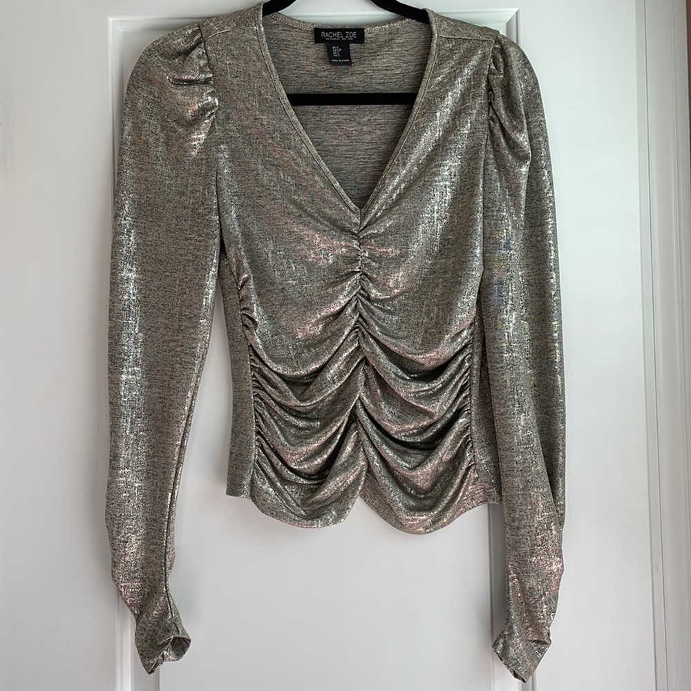 Shimmery Long Sleeve Top